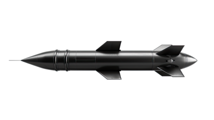 Military rocket transparent background