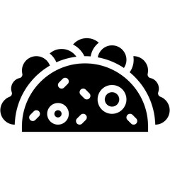 Obraz premium Taco, Mexican, Fast Food, Lunch, Snack, Food Icon