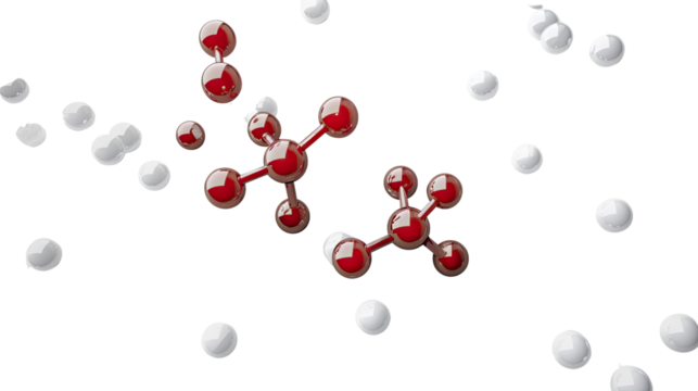 Molecule model transparent background - Powered by Adobe