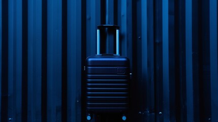 Fototapeta premium Executive luggage showcased against a minimalistic urban backdrop, emphasizing sleek design and functionality in a contemporary setting, perfect for modern professionals.