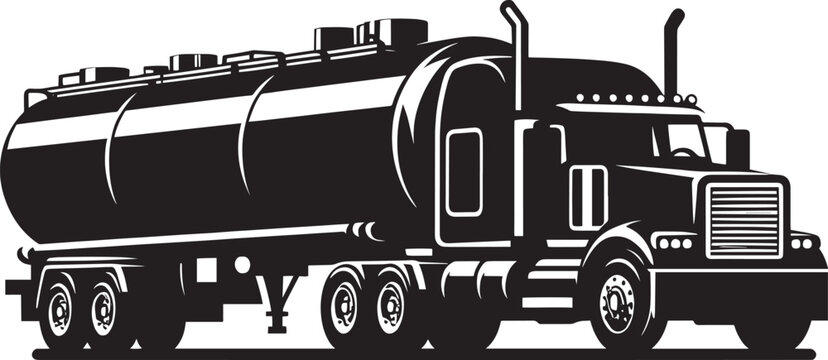 black tanker truck graphic clip art preview