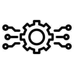 Device settings  icon. Cogwheels system. Cyberspace. 