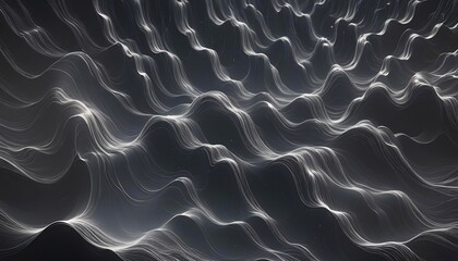 Obraz premium Abstract digital illustration of 3D rendering Wave in Monochrome style for background artwork.