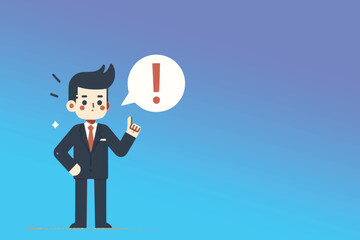 Business Discussion With Exclamation Points Highlighting Important Conversation