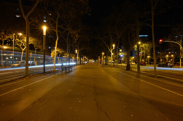 night traffic in the city