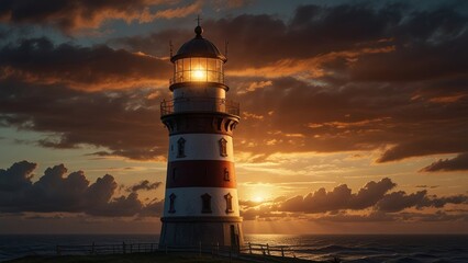 Lighthouse at Sunset