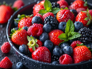 Bowl of Mixed Fresh Berries