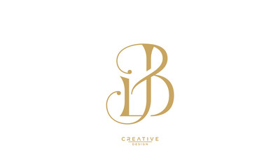 BJ, JB, B, J, Abstract Letters Logo Monogram