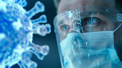 doctor with x ray image of head