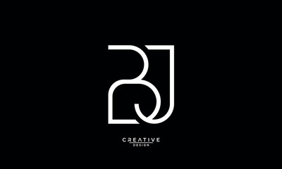 BJ, JB, B, J, Abstract Letters Logo Monogram