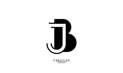 BJ, JB, B, J, Abstract Letters Logo Monogram