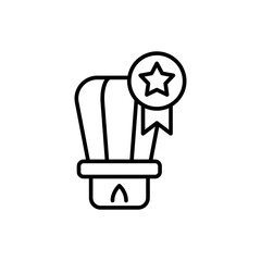 Floating Lantern outline icons, minimalist vector illustration ,simple transparent graphic element .Isolated on white background