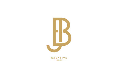 BJ, JB, B, J, Abstract Letters Logo Monogram