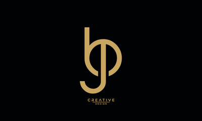 BJ, JB, B, J, Abstract Letters Logo Monogram