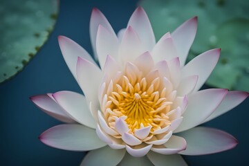 Water lily flower bokeh background, AI Generated