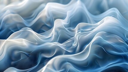 Obraz premium Abstract Blue and White Wavy Background