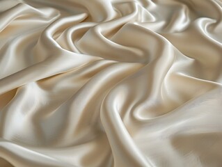 Obraz premium Sumptuously Draped Silk Wallcovering with Elegant Ripples and Cascading Folds in a Dimly Lit Opulent Setting