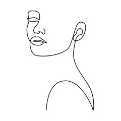 face line art of illustration 