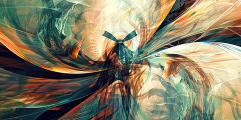 Naklejka premium Dynamic Abstract Colorful Swirl