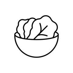 Lettuce outline icons, minimalist vector illustration ,simple transparent graphic element .Isolated on white background