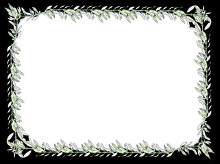 Cadre de feuilles d’oliviers 