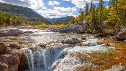 mountain river in the autumn