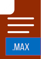 MAX File format icon outline and fill