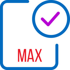 MAX File icon with checked mark