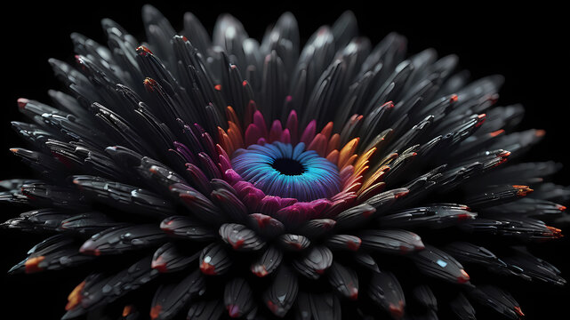 3d amoled, black background, focused subject in center, highly detailed, sharp focus,