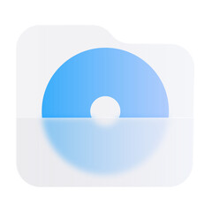 CD player Music Glassmorphism Icon Element App Svg Png Asset UI/UX