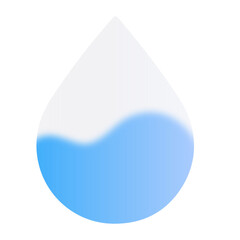 Water Drop Glassmorphism Icon Element App Svg Png Asset UI/UX