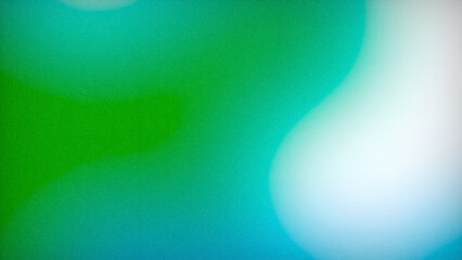 Grainy Green to Blue Gradient Abstract Background, Smooth Blending with Textured Noise Effect, Subtle Blur for a Dreamy Atmosphere