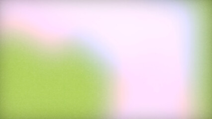 Abstract Grainy Pastel Gradient Background, Blurred Green Pink White Texture, Simple Minimalist Digital Art Design