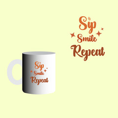 Vector illustration as greeting card, logo design, banner, poster for mug design