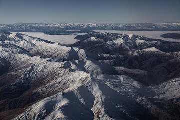 Beautiful view of snowy mountains of New Zealand.