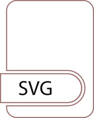 SVG  File format icon black outline and light color text