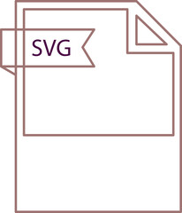 SVG  File format icon black outline