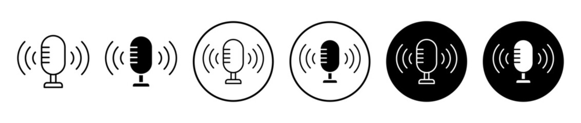 Voice recording icon set