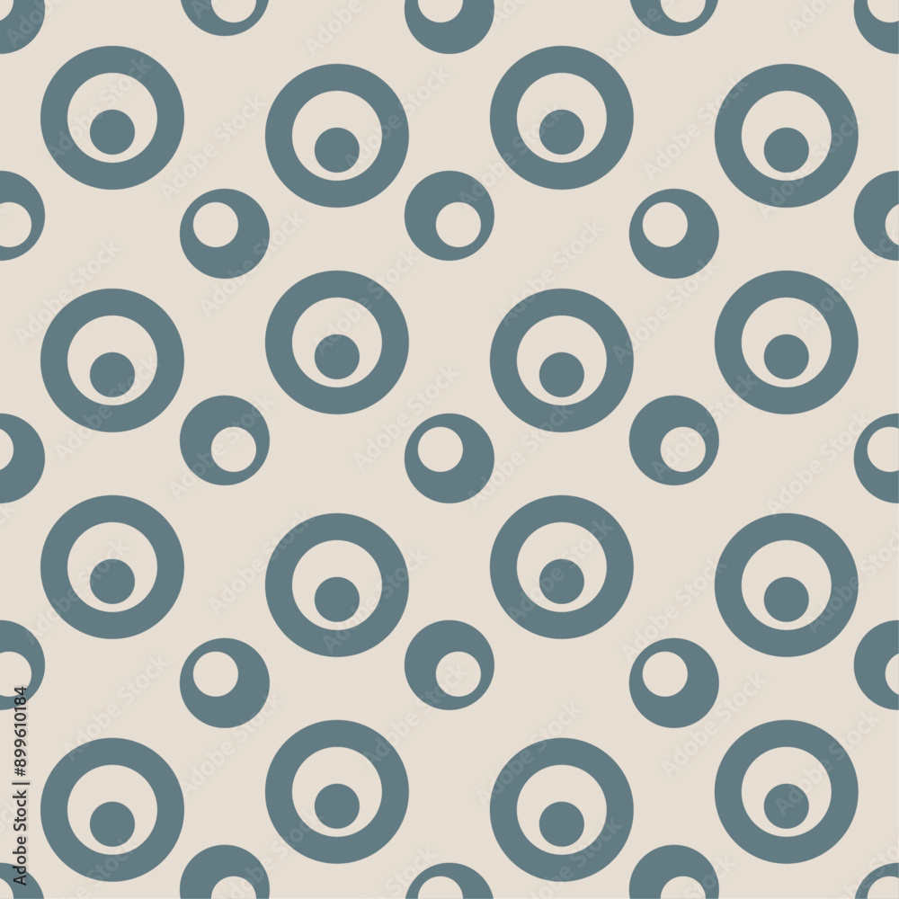 Aufkleber A polka dot background made of circles with circles inside them. A simple two-color polka dot pattern.