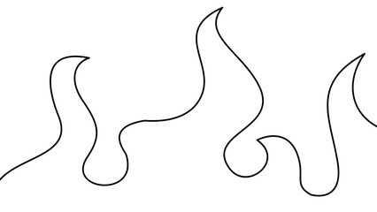 Abstract Fire Background. Abstract flame Background. doodle fire background. Fire outline. Fire flame continue line.