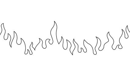 Abstract Fire Background. Abstract flame Background. doodle fire background. Fire outline. Fire flame continue line.