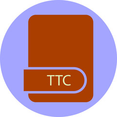 TTC   File format icon circular shape