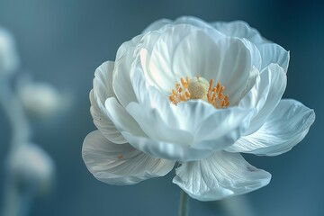 Delicate Macro Close-up of Exquisite White Flower Petals with Soft Textures