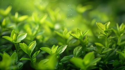 Macro Shot of Vibrant Green Plant, Nature's Intricate Beauty in Detail