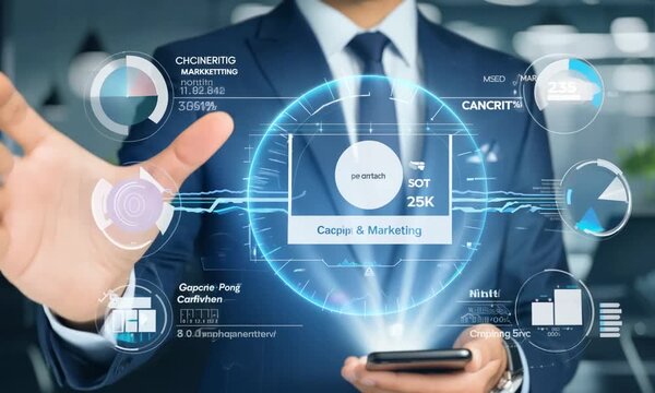 Exploring the basics of digital marketing. Video 4K