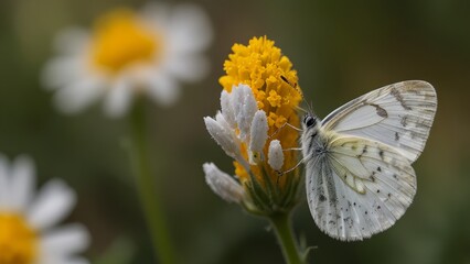 Delicate Butterfly on Vibrant Flower