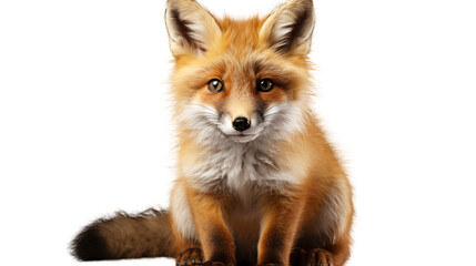 Obraz premium Brown Fox transparent background.
