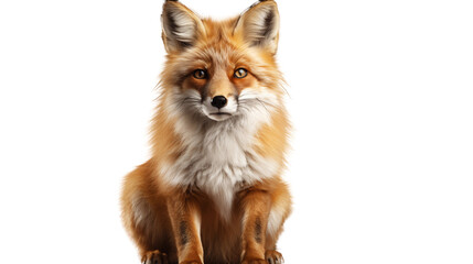 Fototapeta premium Brown Fox transparent background.