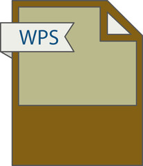 WPS File format icon minimal