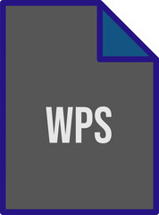 WPS File icon fill crisp corner